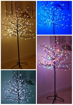 £39.99 • Buy 5/6Ft  Light Up Cherry Blossom Christmas Tree LED Indoor Outdoor Home Decoration