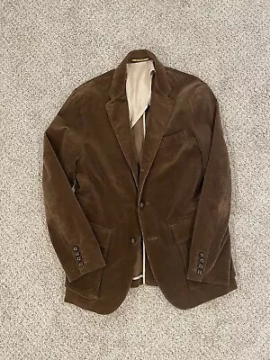 RUGBY Ralph Lauren Corduroy Sport Coat Brown 3 Roll 2 Bellows Pockets Ivy Prep • $50