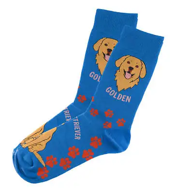 Funky Golden Retriever Crew Design Socks • $12.95