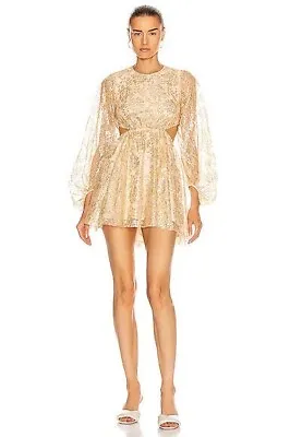 ALICE MCCALL Gold Thinking Mini Dress Size 4 Or 6 XXS Exc Cond RRP $395.00 • $60