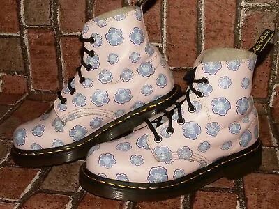 Dr. Martens AirWair 8175 6-eye Floral Leather Boots Uk 4 Eu 37 Us 6 Doc#154 • £69.99