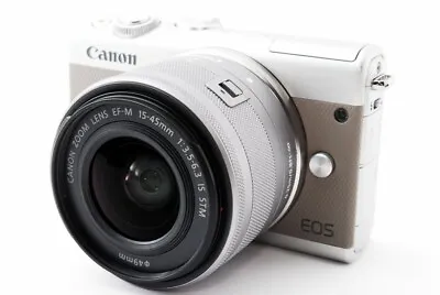 Canon EOS M100 24.2MP 15-45mm Lens Kit Gray [Excellent W/Strap Japan [505] • $903.03