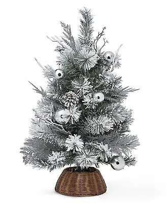 Martha Stewart Collection Woodland Shimmer White Flocked Tabletop Pine Tree • $41.95