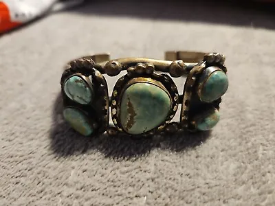 Vintage Navajo Turquoise Cuff Bracelet • $300