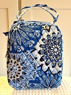 VERA BRADLEY  Lunch Bunch Bag Quilted Cotton In Blue Star Medallion *retired • $31.99