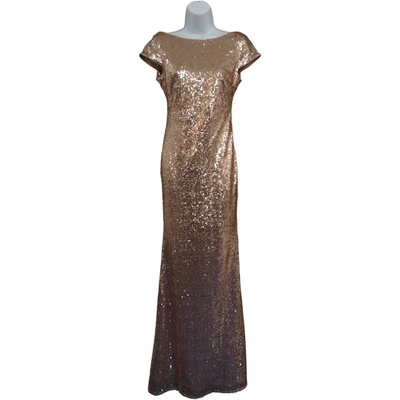 £24.99 • Buy Goddiva Sequin Maxi Dress In Champagne BNWT Size 10