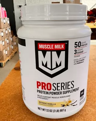 Muscle Milk Pro Series Protein Powder Supplement Intense Vanilla 32oz Exp4/16/24 • $19.99