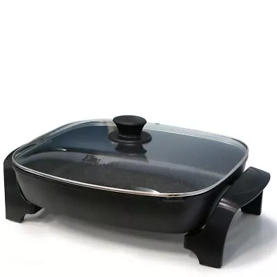 Elite Gourmet Extra Deep Non-stick Electric Skillet 16 In With Glass Vented Lid. • $44.90