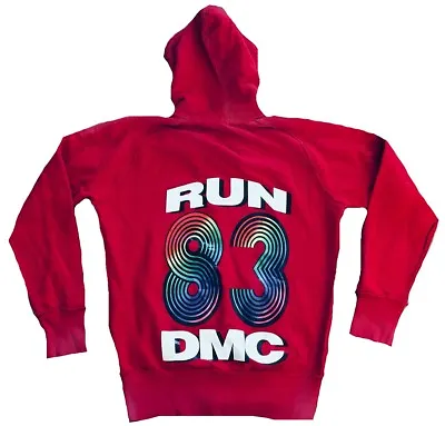 Amplified Vintage Run DMC 83 Foil Hip Hop Rap Hooded Sweater Vip Hoodie Jacket • $65.13