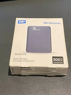 WD Elements 500GB HDD USB 3.0 Portable External Hard Drive Backup 500 GB • £29.89