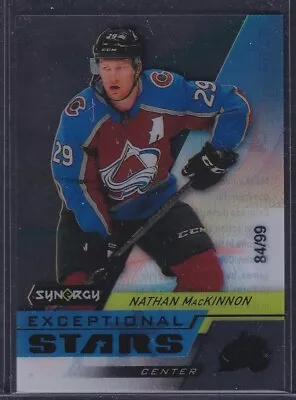 NATHAN MACKINNON - 2020 Upper Deck Synergy Exceptional Stars #ES-36 /99 • $8