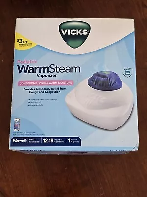 VICKS Warm Steam Vaporizer Pediatric Nightlight 1 Gallon Cough Congestion Cold $ • $15.99
