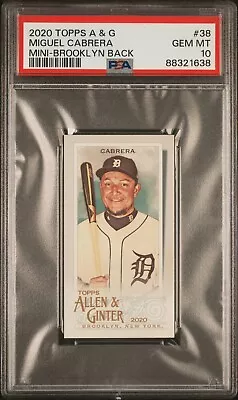 Miguel Cabrera - 2020 Allen & Ginter Mini Brooklyn Back #38  PSA 10  #1/25 • $97.74