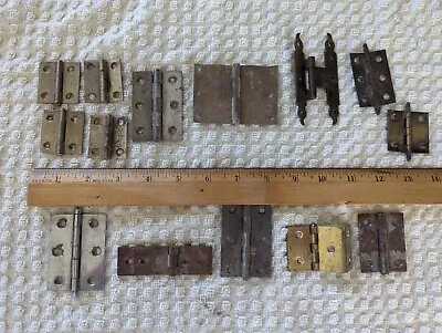 Vtg/Antique  Hinges Lid Hinges Offset 50's Style  Colonial Lot Of 14 Pieces • $11.99