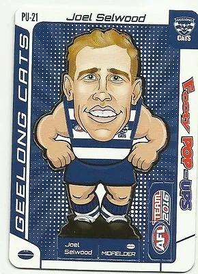 2016 Afl Teamcoach Footy Pop Up Geelong Cats Joel Selwood Pu21 Card • $1