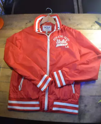 UCLA Mens Red 80'S Style Lightweight Jacket Size Large RETRO • £24.50