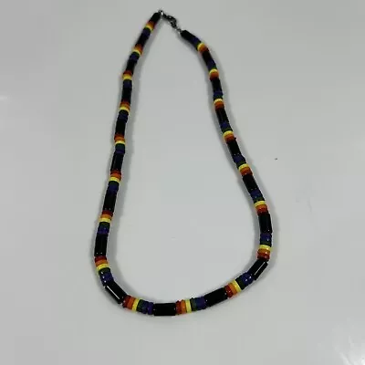 Fashion Rasta Style Rainbow Beaded Necklace-18  • $7.20