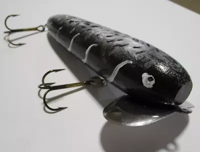 GREK Bait Co - 6  Musky Size Jitterbug Lure Hand Made & Painted Blk & White • $14.99