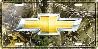 Chevrolet Logo RealTree Camo Camouflage Novelty License Plate Tag For Car Front • $10.75