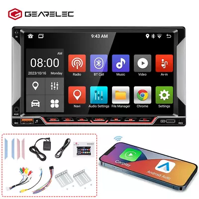 7'' Android12 Double 2Din Car Stereo Radio CarPlay Android Auto W/ GPS Bluetooth • $59.99