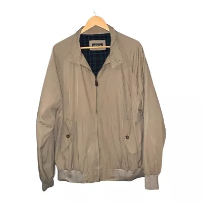ORVIS Mens Khaki Jacket Size Large Beige Lightweight Zip Up Pockets Buttons • $39