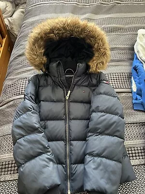 Girls Tommy Hilfiger Down & Feather Padded Hooded Jacket / Coat - Excellent • £40