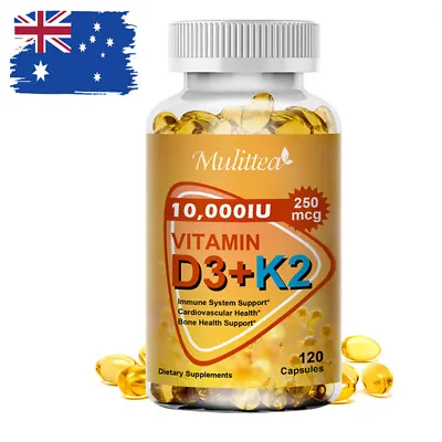 Vitamin K2 (MK7) With D3 Capsules With 10000 IU Supplement For Immune Health • $22.99