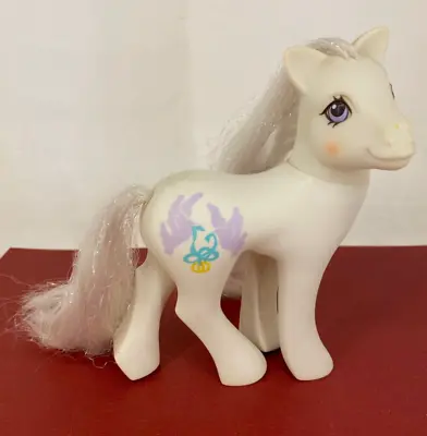 Vintage 1989 ❤ MY LITTLE PONY ❤ G1 Pony Bride - White With Tinsel Hair Figure • $22.48