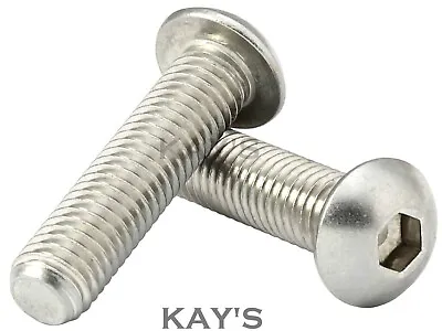 £1.49 • Buy M3 M4 M5 M6 M8.button Head Screws Allen Key Socket Bolts A2 Stainless Steel 