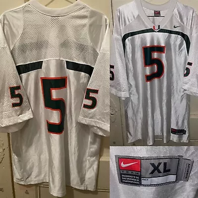 Edgerrin James 2000 Nike White Miami Hurricanes Vintage Men’s Football Jersey • $27.10