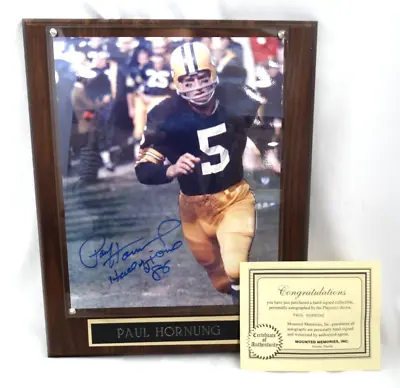 PAUL HORNUNG  Signed 8x10 Photo Mounted Memories Autographed Picture COA (1 ) • $50