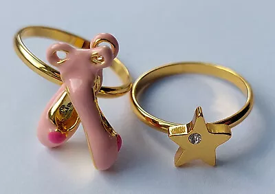 $29.35 • Buy Les Nereides N2 Pink Little Dancers Ballet Shoes & Star SET Of 2 Rings RRP £55