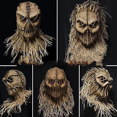 Halloween Scary Scarecrow Full Head Mask Coarse Jackstraw Cosplay Dress Party  • $16.99