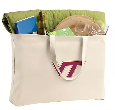 Virginia Tech Hokies Canvas Tote VT Reusable ShopperMOTHER'S DAY GIFT • $19.99