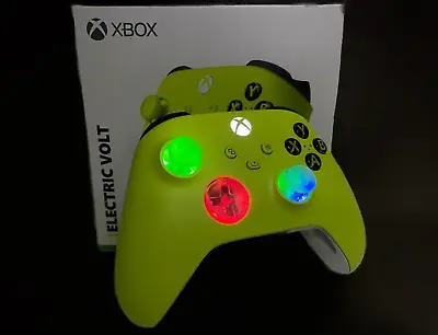 Microsoft Xbox One Controller  Electric Volt - With Custom LED Mod  - Great GIFT • $89.60