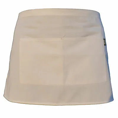 Half Size Waiter Waitress Short Apron Bar Cafe Pub Hotel 2 Pockets Plain Solid • £5.01