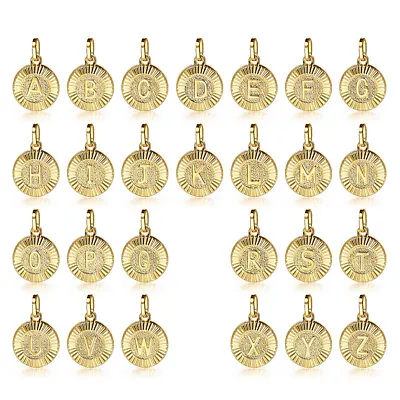 Gold Plated Initial Letter A-Z Pendant (Round-shaped Charm Only) Hot Wholesale • $5.99