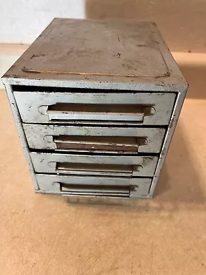 8 X6 X6  Vintage 4 Drawer Metal Multi Drawer Parts Bin Storage Cabinet • $40