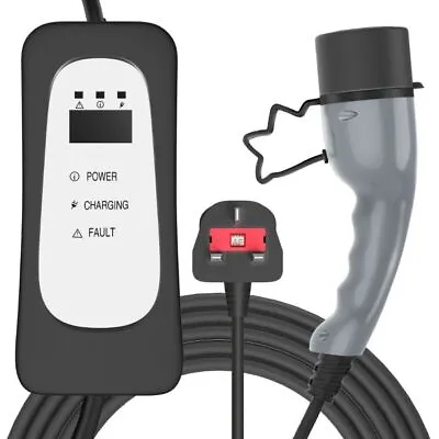 EV Charging Cable UK Plug To Type 2 | 6.5m 10A Electric Car Charger Electric • £139.99