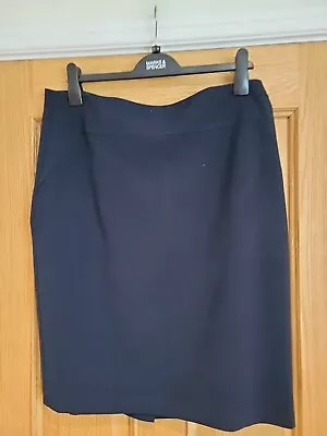 Ladies Marks And Spencer Pencil Skirt Navy Size 16 • £5.99
