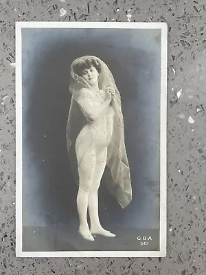 Antique Edwardian Semi Nude Posed Woman - Original French Postcard - Gba • £10