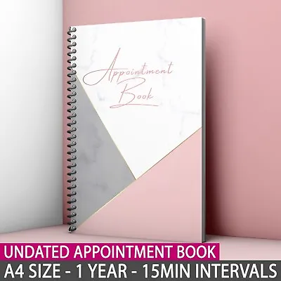 £16.99 • Buy A4 Undated Appointment Book Diary Beauty Salon Therapist 1Year Calendar Cashflow