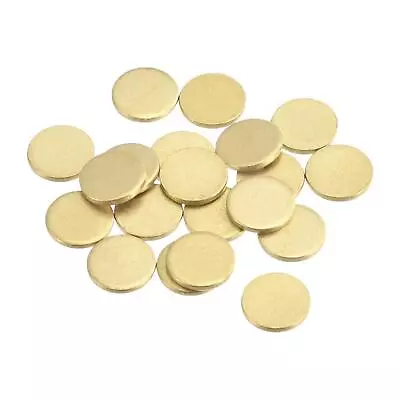 Brass Stamping Blank Round Metal DIY Tag 8mm Dia 1mm Thick Pack Of 20 • $7.19