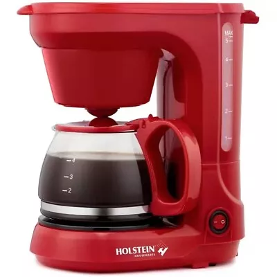 5-Cup Red Coffee Maker: Start Your Morning Right • $32.24