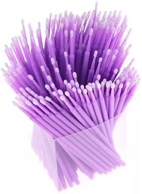 100 Disposable Lash Eyelash Micro Brush Mascara Wands Applicator Makeup Tool • £2.92