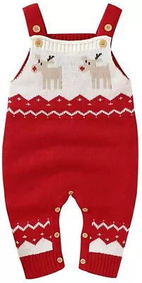 Baby Christmas Outfit Playsuit Jumpsuit 6-9 Months Xmas Santa Kids 1st Christmas • £11.99