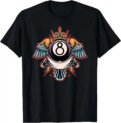 NEW LIMITED Pool Players Billiards 8 Ball Design Gift Tee T-Shirt S-3XL • $22.55