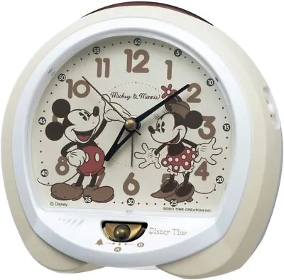 Disney Mickey Minnie Talking Bell Sound Alarm Clock  Light E7548 H130mm Seiko • $103.66