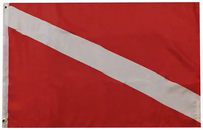 NEW 2x3ft DIVER DOWN SCUBA DIVING DIVE MARKER BETTER QUALITY FLAG Usa Seller • $10.44