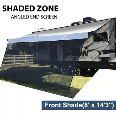 8' X 14'3'' RV Awning Side Shade Privacy Screen Sunshade For Camper UV Canopy • $75.86